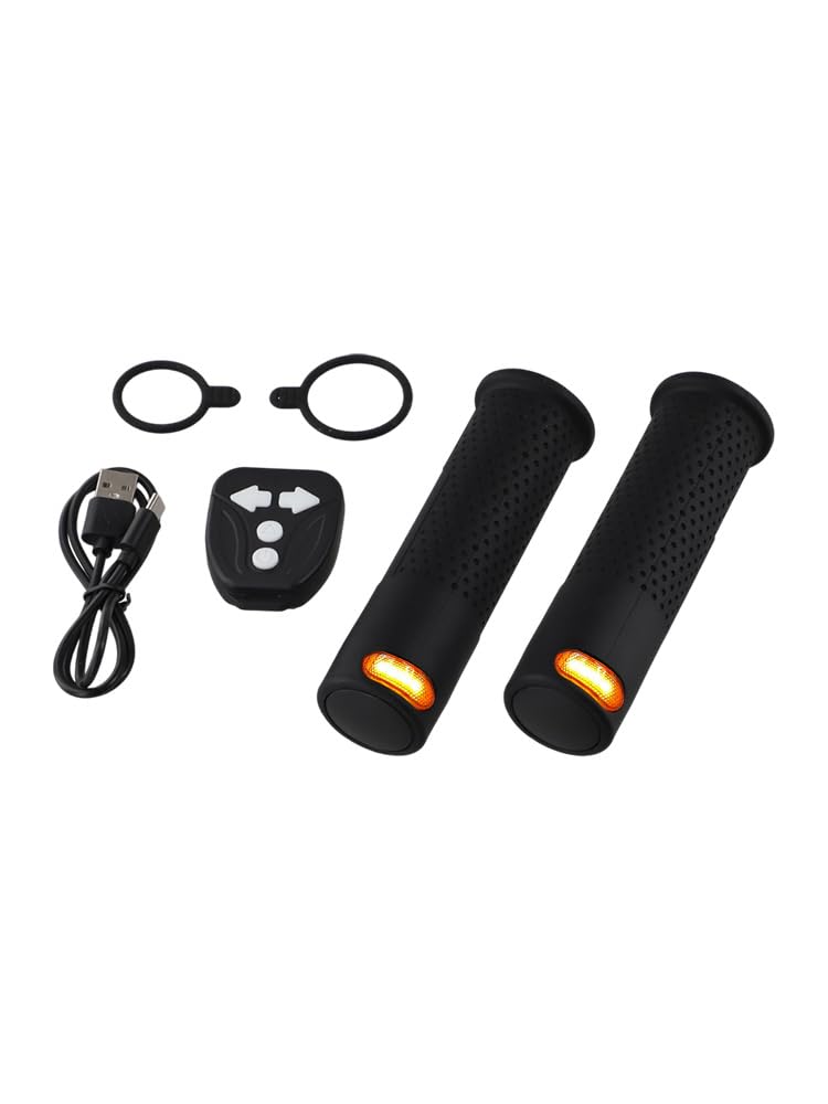 Lenkergriffe für Elektro-Scooter mit Blinker,135 mm, Blinker Scooter Silikon/ABS, für Xiaomi M365/Pro 1S/Pro 2/Mi3 für Ninebot Max G30/G30D, Schwarz/Grau