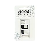 Lieferumfang:Noosy 41 Sim Card Adapter for Nano Sim and Micro Sim in Black