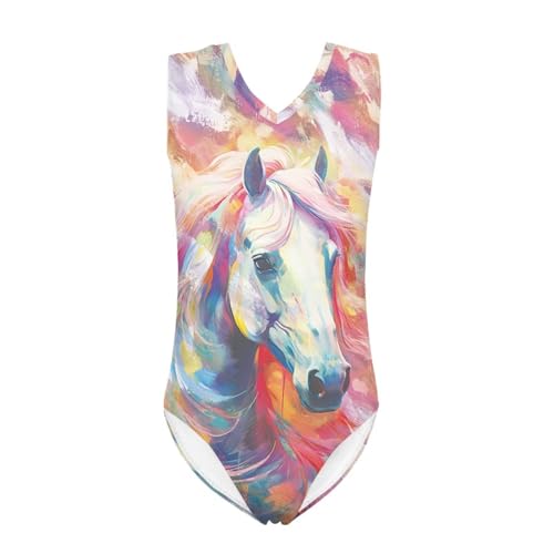 Image of Xpyiqun Swimsuits for Girls 3-14 V Neck Sleeveless Bathing Suit Summer Sport One Piece Swimwear Beach Swimming