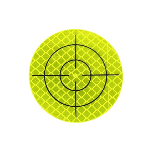 100Pcs Total Station Target Reflective Targets for Surveying, Round Shape Survey Reflector Sheets (Green -A, 50 * 50mm)