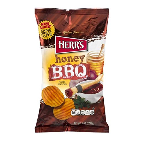 Herr's Honey BBQ Potato Chips 9 oz Bags - Pack of 9