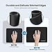 TECKNET Mouse Pad with Anti-fray Stitching, Waterproof Surface & Non-Slip Rubber Base with Stitched Edges Gaming Mouse Mat for Laptop，Compatible with Laser and Optical Mice - Black