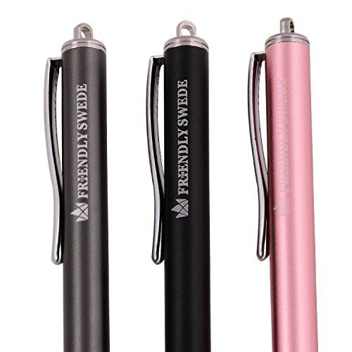 The Friendly Swede Micro-Knit Mesh Tip Capacitive Stylus Pens For Touch Screens With Replaceable Fiber Tip, Stylus Pen For Ipad, Ipad Pen, Ipad Stylus, Styluses, Stylus Pen For Iphone (3 Pack) #TOP1