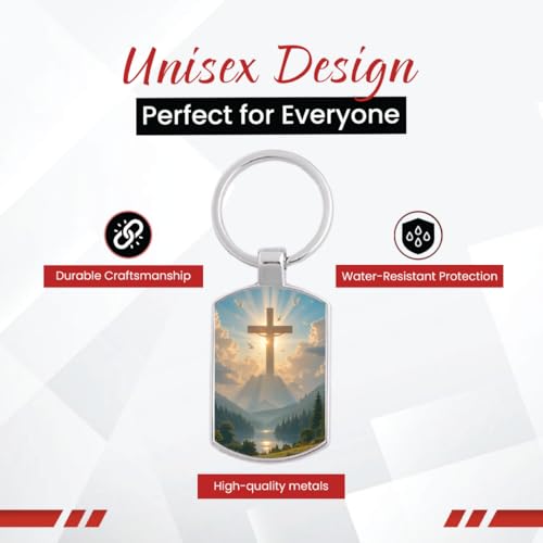 Image of Stylish Metal Keychains with Permanent Glossy Print - Inspirational Quotes & Spiritual Designs - Perfect Key chains for loved ones, Personal Use, Gifts & Return Gifts