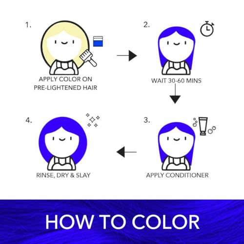 Image of Paradyes Semi-permanent Rudolphi Blue DIY Conditioner Based Hair Colour 120 gm and Lighten Up! Bleach Pack 30 Vol. for all Hair Types