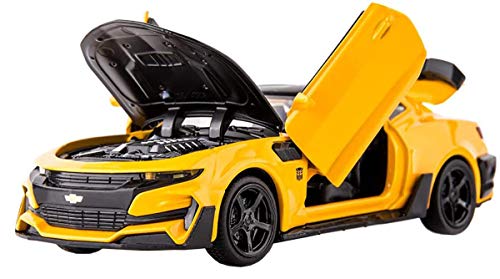 Image of Magicwand Die-Cast Metal 1:32 Scale Camaro with Openable Doors and Pull Back Action, Lights & Music【Pack of 1】【Yellow】