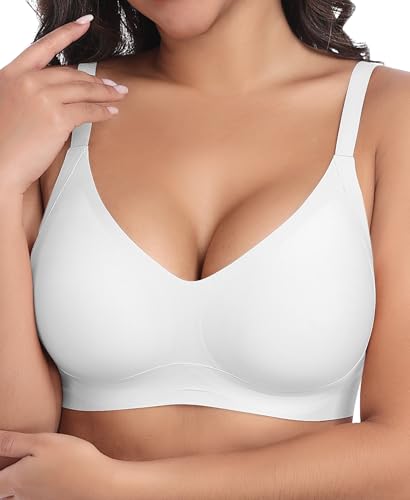 Image of Ganado Seamless Wireless Bras for Women No Underwire Bras Supportive Bralette Padded Comfort T Shirt Bra