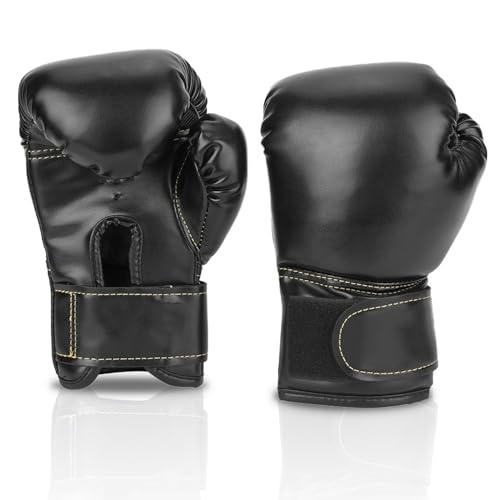 Kids Boxing Gloves for Boys and Girls Youth Boxing Training Gloves Sponge Foam Training for 3-10 Children Sparring, Boxing, Punching, Kickboxing, Muay Thai, MMA(Black)