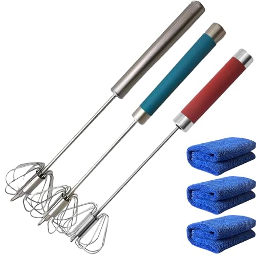 12 Inch Stainless Steel Semi-Automatic Whisk, Mixer Egg Milk Beater