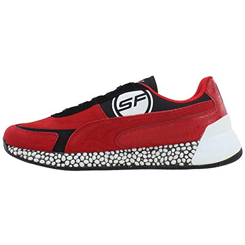 PUMA Puma Men's Scuderia Ferrari Speed Hybrid Sneaker, Rosso Corsa White Black, 7 M US