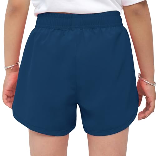 Image of MEILONGER Girls Swim Shorts 2 in 1 Bathing Suits Kids Quick Dry Boardshort Bottoms Swimming Swimwear with Compression Liner