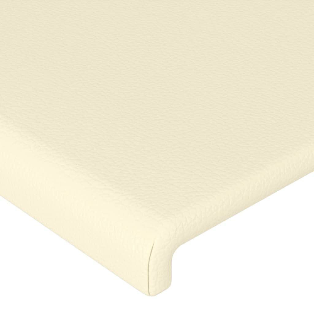 Cabecero de cama LED, color crema, 163 x 16 x 118/128 cm, altura regulable, piel sintética, espuma, luces coloridas, para jóvenes y adultos