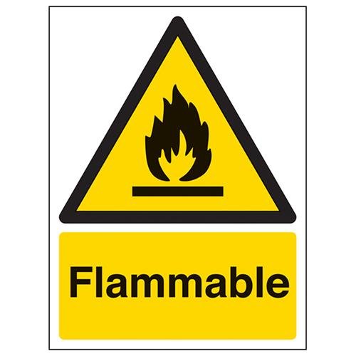 VSafety, cartello di avvertimento infiammabile