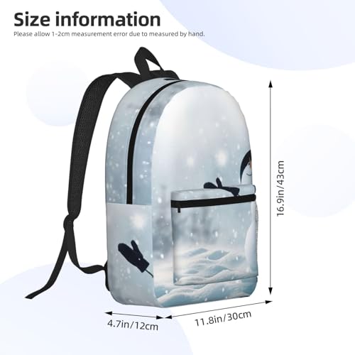 Mochila universitaria de Navidad unisex con compartimento escolar y estampado negro navideño 4