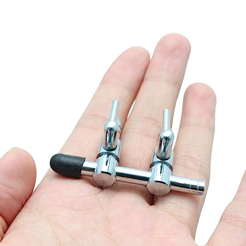 Image of TAODAN 2PCS 2-Way Aquarium Metal Gang Manifold Air Line Control Valve Air Tap Air Splitter Stainless Steel Air Flow Splitter Pump Lever Valve