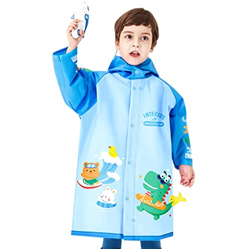 Hovkib Chubasqueros para Niñas y Niños Poncho de Lluvia con Capucha Chaqueta de Lluvia Impermeable Ligero Traje de Lluvia con Cremallera Lindo 3D Dibujos Animados Ropa de Lluvia 2-12 Años