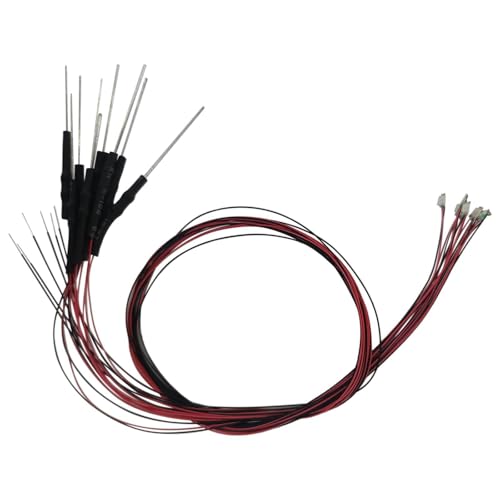 RCGOFOLLOW Set di 10 luci per lampioni da giardino fai da te, compatibili con decorazioni 12 V, per modellini di lampioni giardino a LED, per treni ferroviari, Bianco caldo, 30 cm