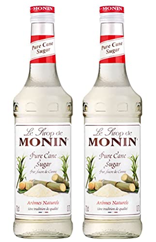 Monin Lot de 2 sirop de canne pure 700 ml