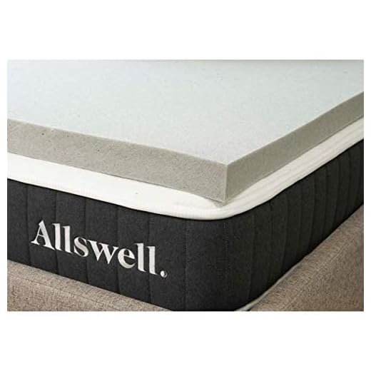 Allswell 3" Memory Foam Mattress Topper Infused with Graphite, King Used