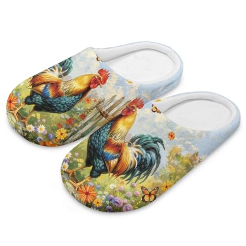 Unisex Furry Slippers for Women Men Slip-on Indoor House Shoes Comfortable Home Slipper for Winter2