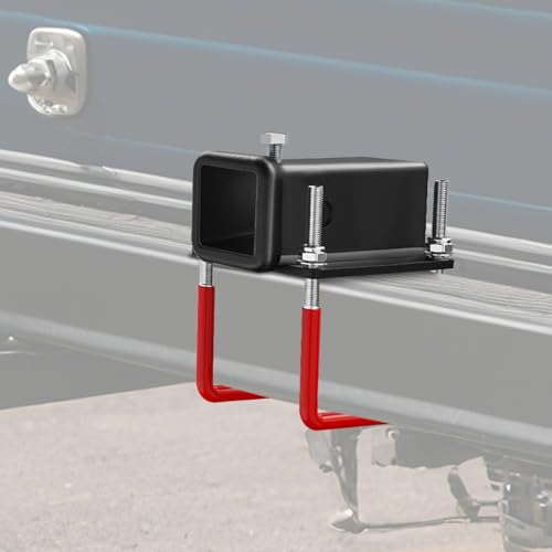 Image of Nilight 2 Inch RV Bumper Hitch Receiver with Hitch Pin Fits 4-4.5 inch Beam, 200Lbs Tongue Weight Capacity Adapter, Travel Trailer Rear Bumper, Fit for Camper Bike Racks Cargo Carrier Car