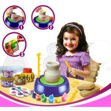 Pottery Wheel Battery Operated with Clay Learning and Education Toys Game Multicolor for Kids Boys and Girls (B0C4TSZZSW) Amazon Price History, Amazon Price Tracker