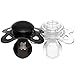 LittleForBig Bigshield Generation-3 Big Sized Pacifier Candy Gloss 2 Paci Pack - Black and Crystal