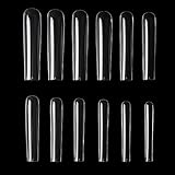 HIIXHC 504Pcs 3XL Extra Long Nail Tips, Clear XXXL Straight Tapered Square Full Cover Nail Tips Acry