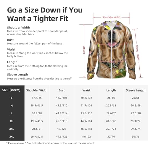 Women's UPF 50+ Sun Protection Hoodie Golden retriever Sun Shirt Long Sleeve Fishing Shirts for Men Jacket2