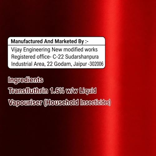 Image of RED Herbal Mosquito Repellent Refill Pack of 13 with Machine | Natural Liquid Protection Against Dengue and Mosquitoes | Safe Long Lasting Herbal Solution for Home and Family