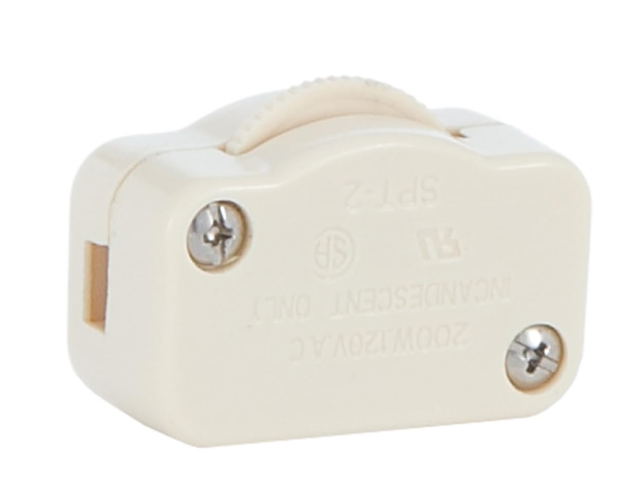 B&P Lamp® Ivory Hi-Low Inline Brightness Control Switch for 18/2 SPT-2 Lamp Cord Not a Full Range dimmer.