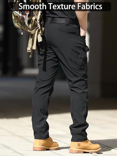 Men's Cargo Work Hiking Tactical Pants,10-Pocket,Water Resistant,Lightweight Ripstop Outdoor Pants2