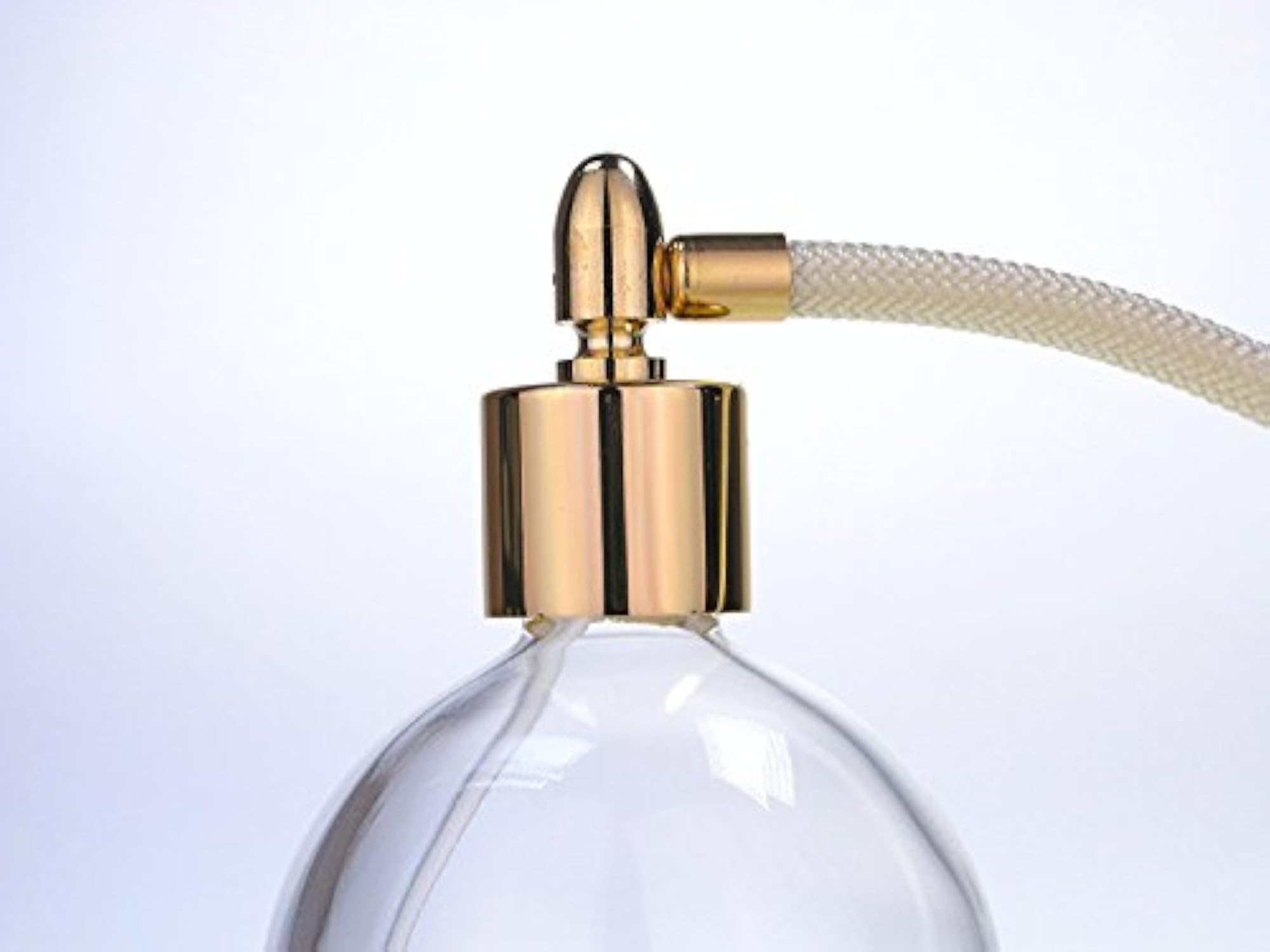 Ivory Round Empty Refillable Perfume Glass Bottle Spray, 78ml