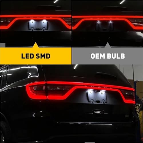 Luz LED matrícula trasera 6000K soluciona bombilla fundida Dodge 5