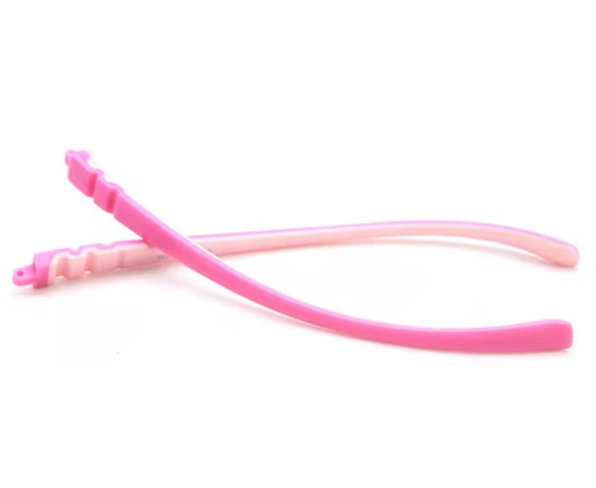 Zauszniki zamienne do okularów, silikonowe, plastikowe, dziecięce, wielokolorowe, opakowanie 2 szt(Pink)