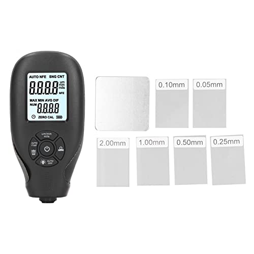 YAOGOHUA Coating Thickness Gauge Auto Car Paint Meter for Used Car Buyers Measurement Tool 0~2000um (Black)