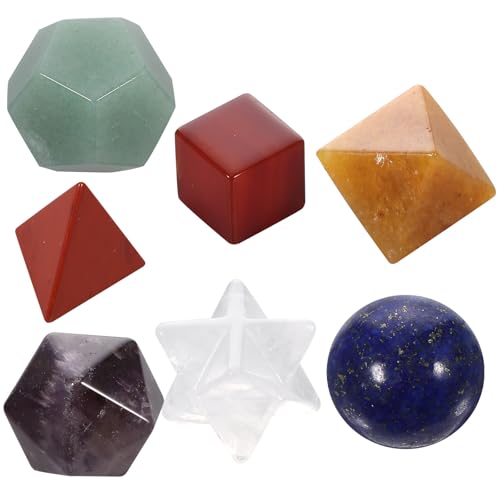 Solides Platoniciens et Thérapie en Cristal Naturel CRAFTHROU, set de géométrie sacrée