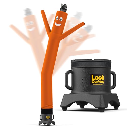 LookOurWay Air Dancers Wacky Waving Inflatable Tube Man Set - 10 Feet Tall Inflatable Dancing Man with Blower - Orange