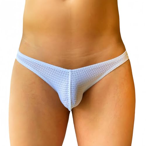 Men's sexy underwear Low waist Briefs mens thong breathable mesh G-string Underpants