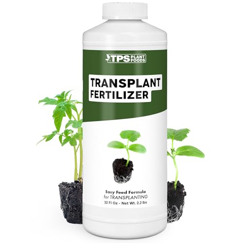 Transplant Fertilizer – Liquid Plant Food for Faster Root Establishment, Reduced Transplant Shock & Healthy New Growth, 32 oz
