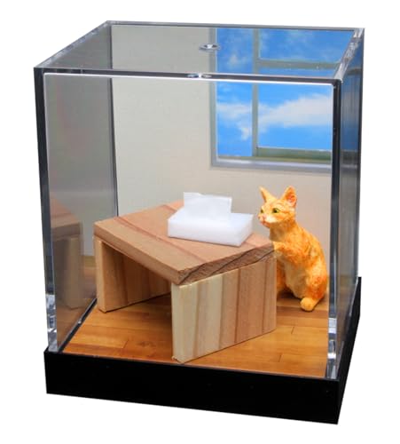 Décor miniature de chambre occidentale chat Marron échelle 1/12 - 2