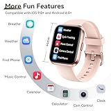 Hingso Smart Watches for Women Men, 1.85" Screen Smartwatch Compatible iPhone Android Phone Answer/Make Call, 24/7 SpO2 Sleep Heart Rate Monitor,3ATM Waterproof, Fitness 120+Sport (2 Bands Included) - Image 8