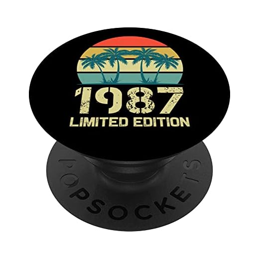 Born In 1987 Edición Limitada 1987 Cumpleaños Pop Sockets 1987 PopSockets PopGrip Intercambiable