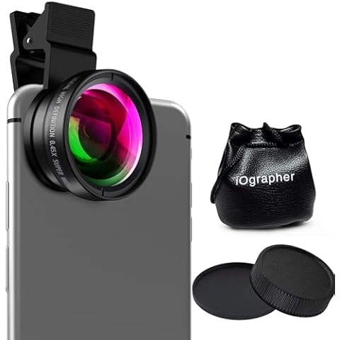 iOgrapher Photography Accessories - Camera Lens for iPhone, iPhone 14 Pro Max Accessories/iPhone 13 Pro Max Accessories, iPhone Camera Lens Kit, Includes (1) 37mm 2X Telephoto Lens and (1) Lens Clip Cover