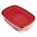 Rubbermaid 071691405382 food, 2 pack, clear with red lid
