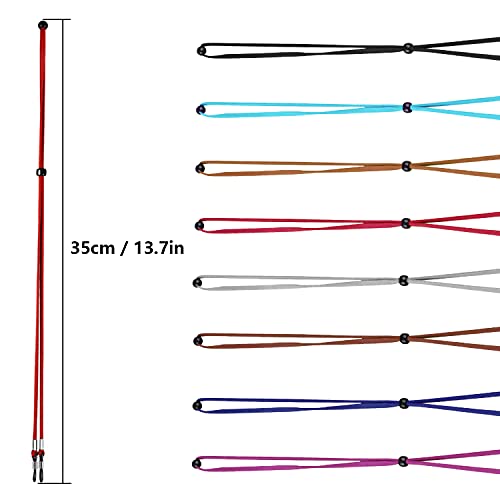 Zeayebsr Brillenkoord van PU-leer met touw, klassieke brilhouder, brilkoord, 8 stuks, hoogwaardige brillenkoord, suède… - Image 3