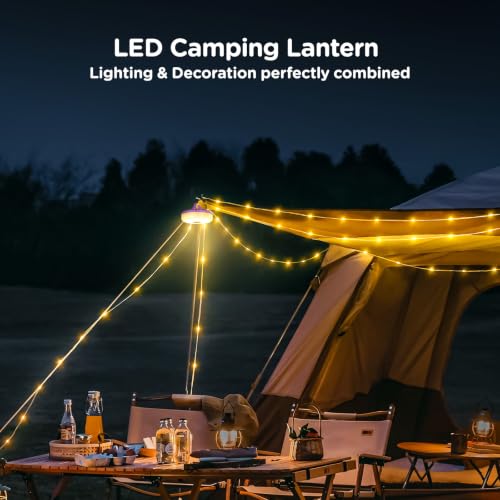 Image of OGERY 2-Pack Camping String Lights 4 in 1, 32.8FT Quick Storage 8 Modes