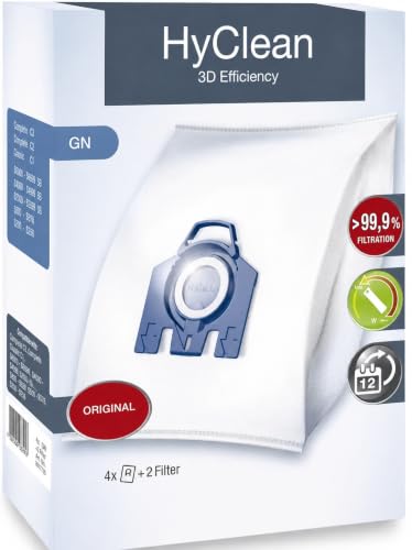 Image of Compatible With Miele 9917730 3D Efficiency GN Vacuum Hoover Bags Pack of 4 with 2 Filters