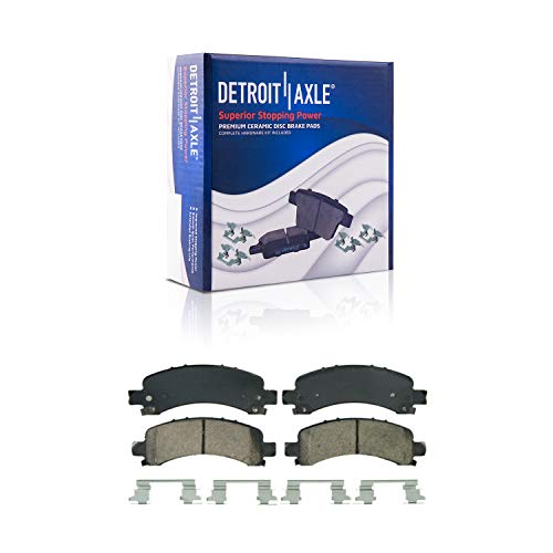 Image of Detroit Axle - Brake Kit for 2006-2016 Chevy GMC Express Savana 2500, 2003-2020 Express Savana 3500, Front & Rear Drilled & Slotted Brake Rotors Ceramic Brakes Pads Front Brake Calipers Replacement