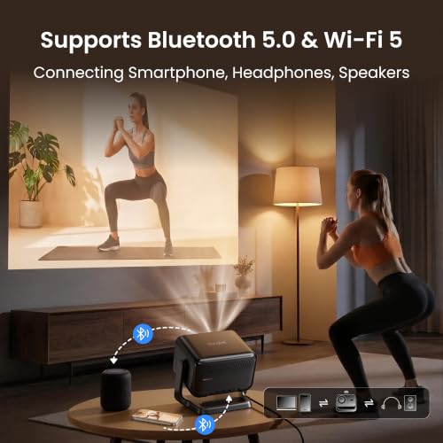 Dangbei N3 Max Smart Projector, 1000 ISO Lumens Sealed Optical Engine, Dolby Audio, 4K Support, Portable with Native Netflix & VIDAA OS, Auto Focus & Keystone, Home Theater for Ceiling/Outdoor - image 7